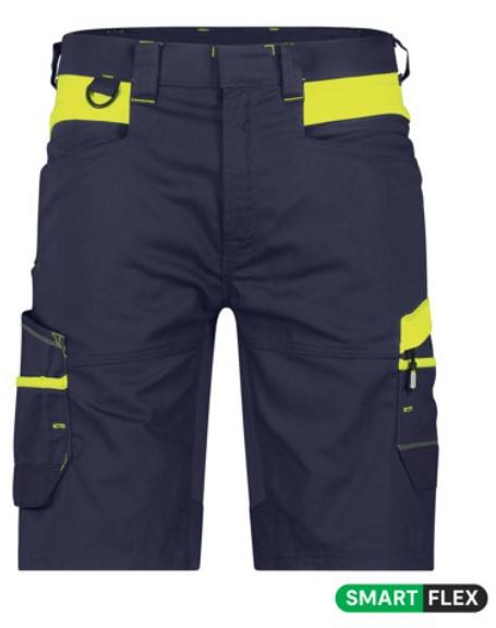 Pantaloncini da lavoro Dassy manila blu notte giallo fluo 58