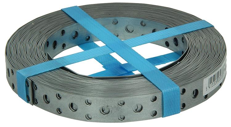 1003135 - listón de hierro perforado, galvanizado 17mmx0,8mmx10m | 5 piezas