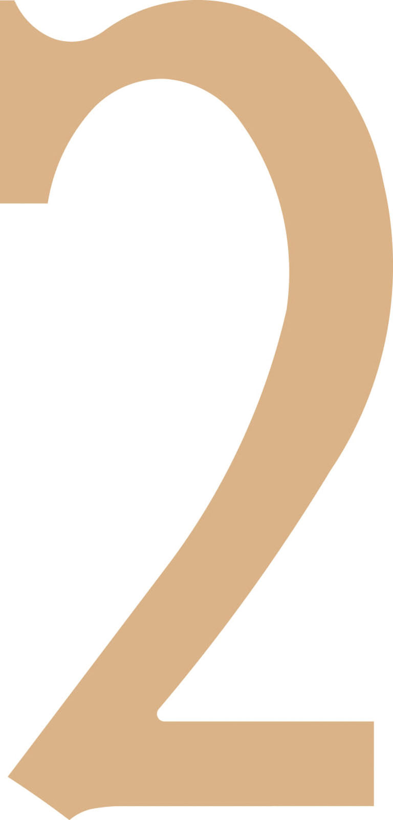 Vaessen creative • MDF numero ''2'' 21,8 cm