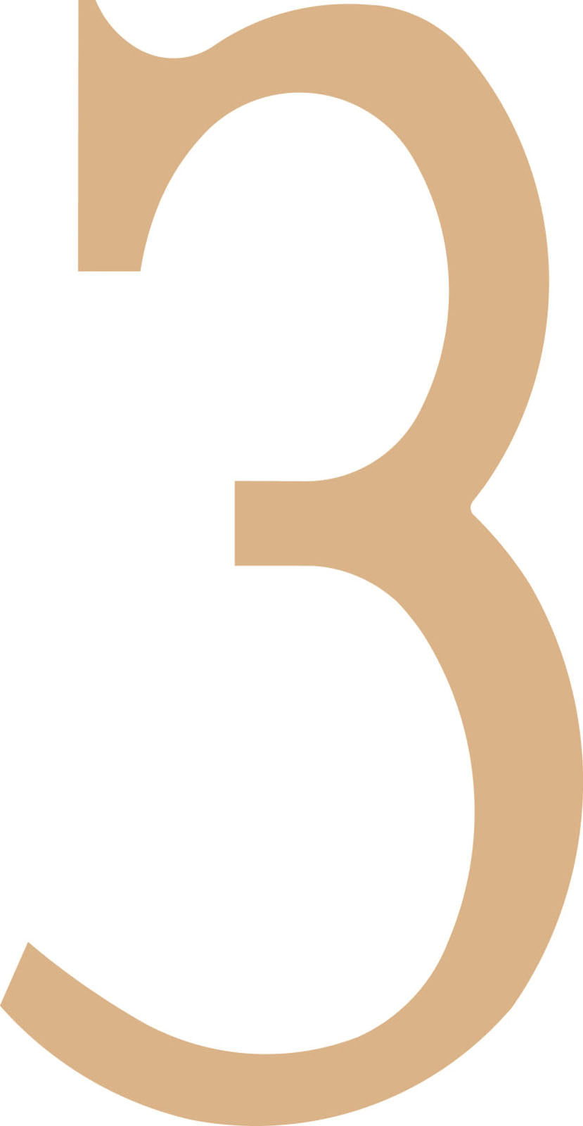 Vaessen creative • MDF numero ''3'' 21,8 cm