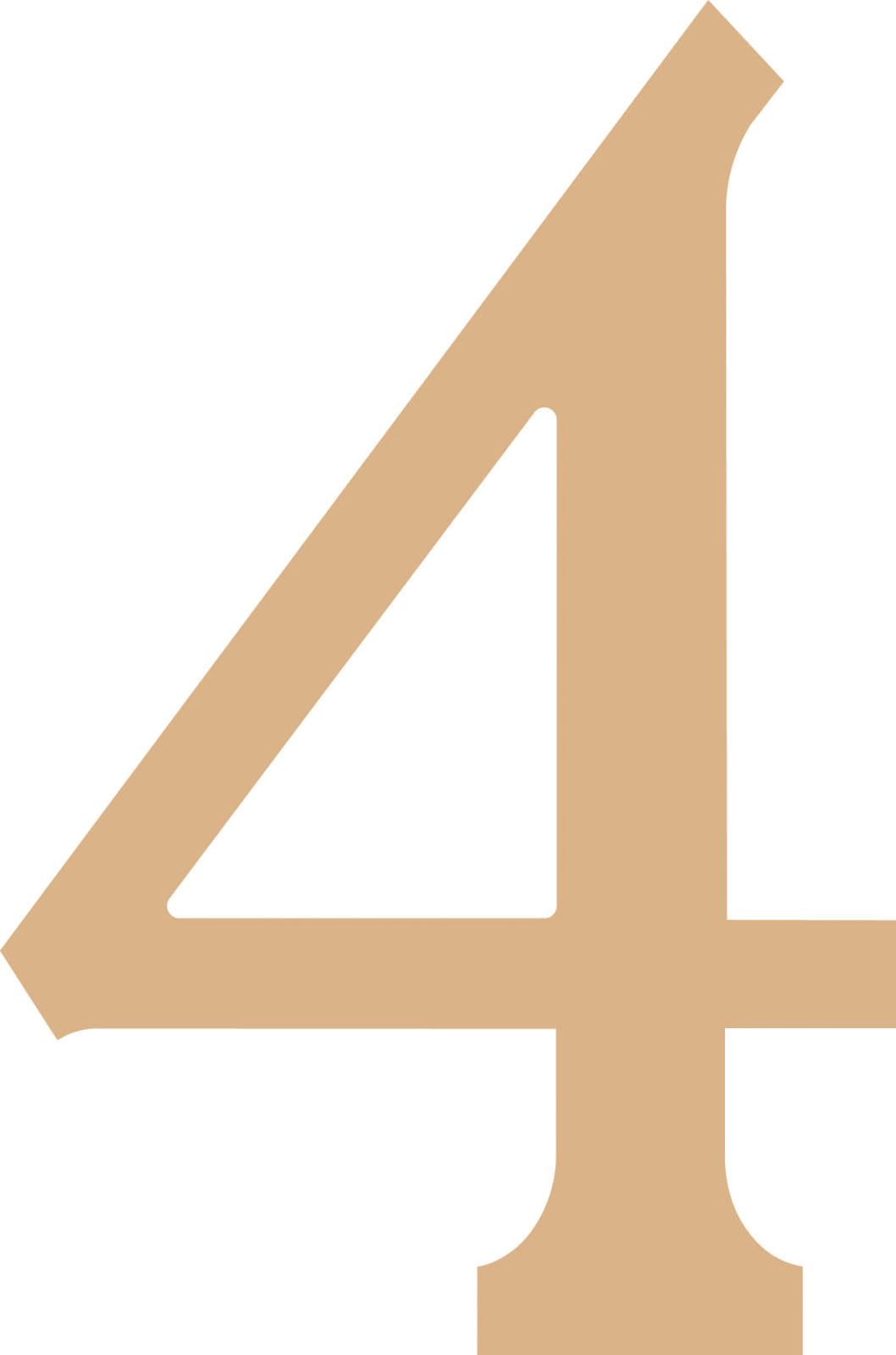 Vaessen creative • MDF numero ''4'' 21,8 cm