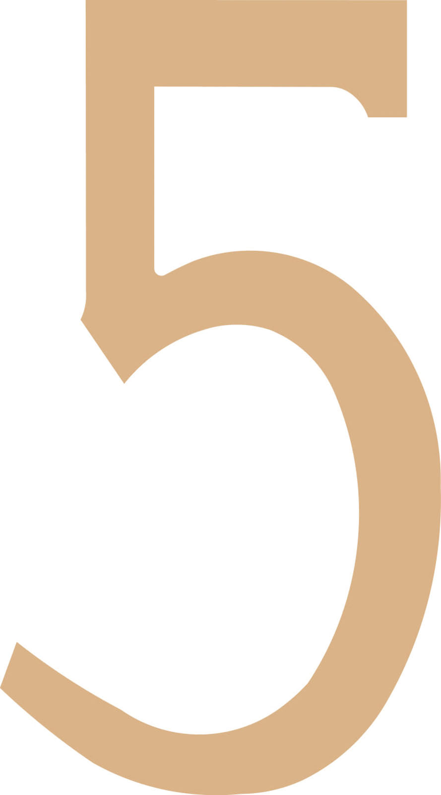 Vaessen creative • MDF numero ''5'' 21,8 cm