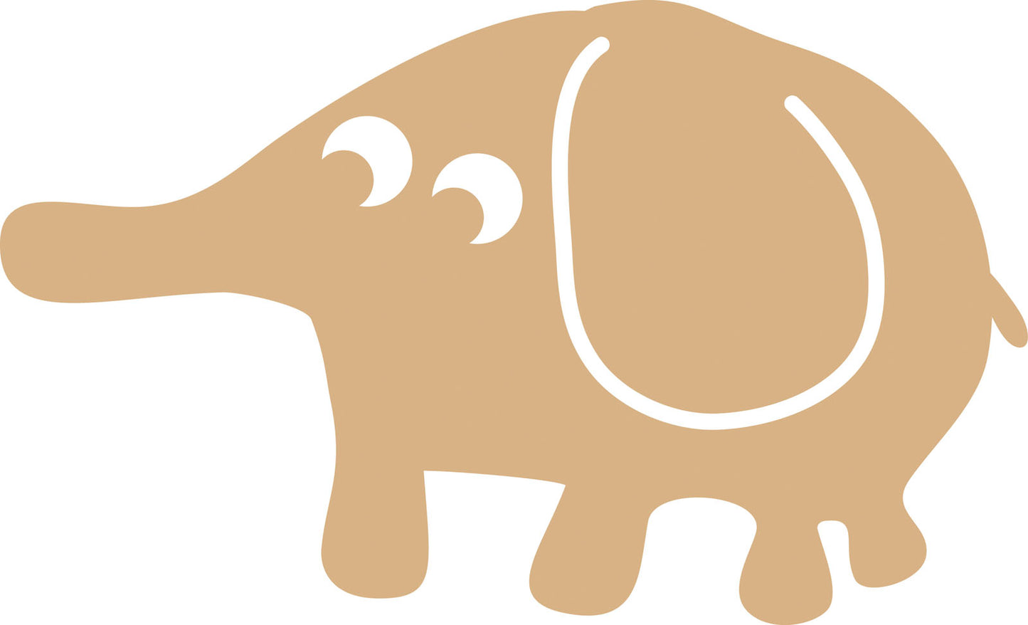 Vaessen creative • elefante in MDF 27x16 cm