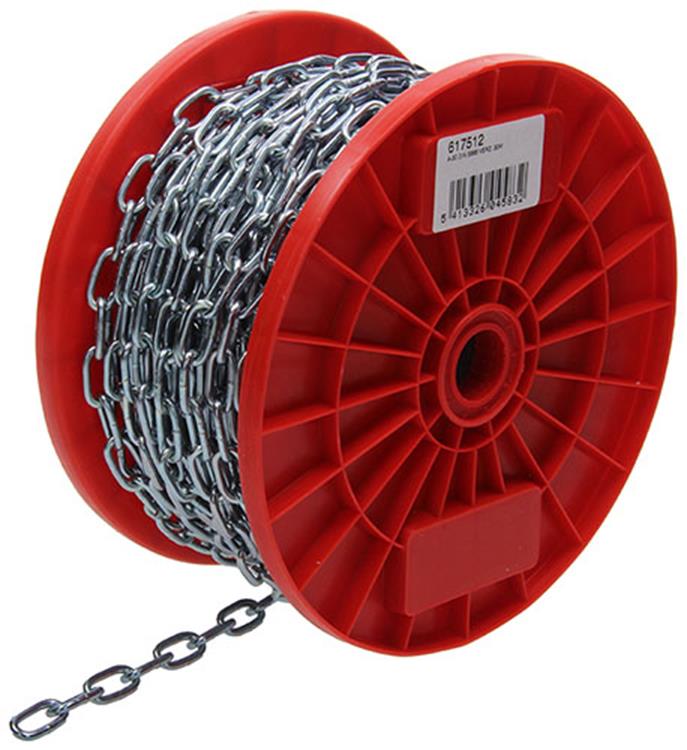 1014179 - eslabón de cadena corto din5685-2ø 3mm l 16mm 30m ancho 40 kg | 30 piezas