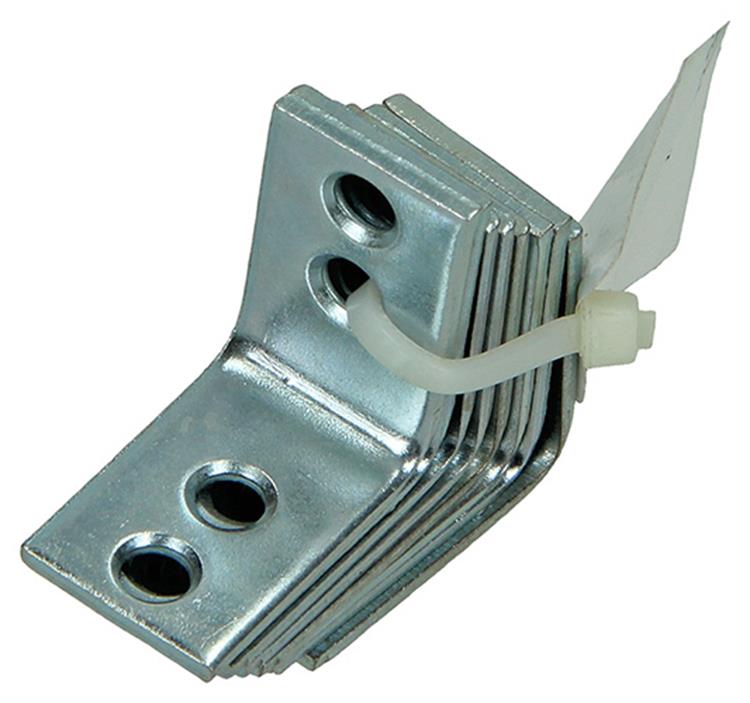 1014297 - 8 cuadrados plegados galvanizados 25x25x15mm | 10 piezas
