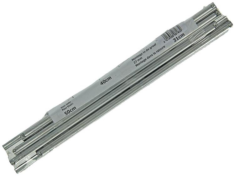1014513 - pr. guías telescópicas para cajones de bolas galvanizadas 50cm 25kg | 5 piezas