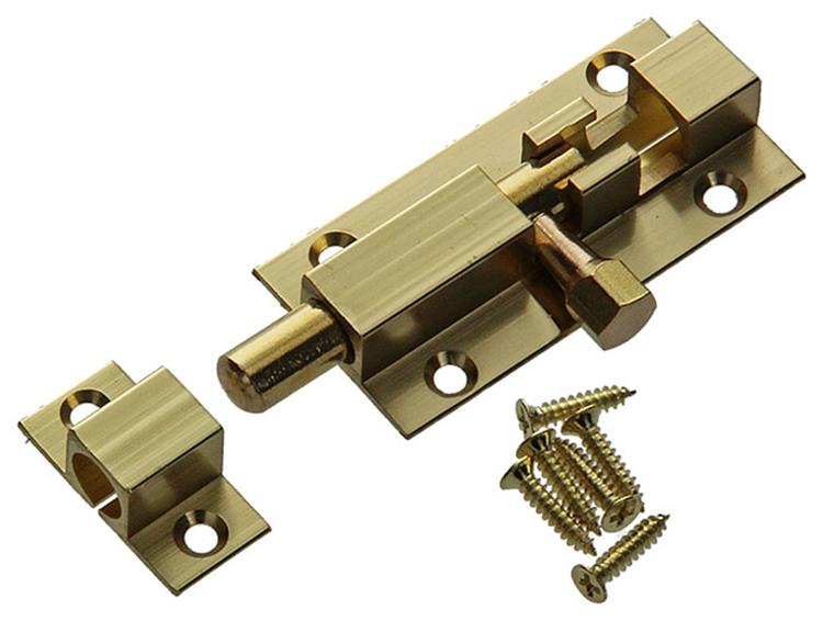 Mack 1013681 - 1 pestillo corredero latón pulido a 50 - b 16 mm | 5 piezas