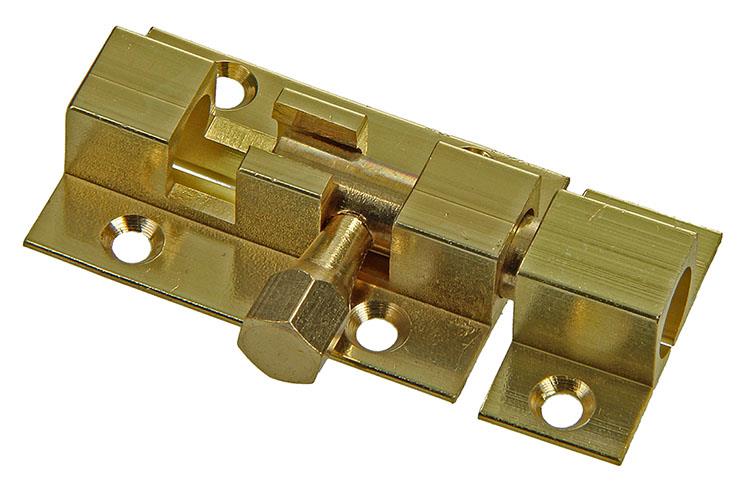 Mack 1013714 - 1 pestillo corredero latón pulido a 40 - b 13 mm | 5 piezas