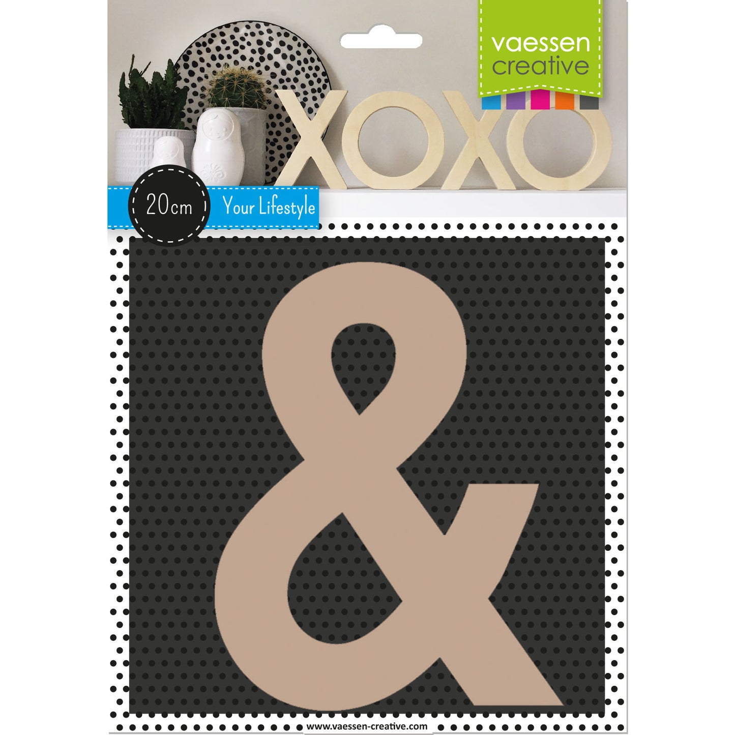 Vaessen creative • signo de puntuación de madera 20cmx2cm