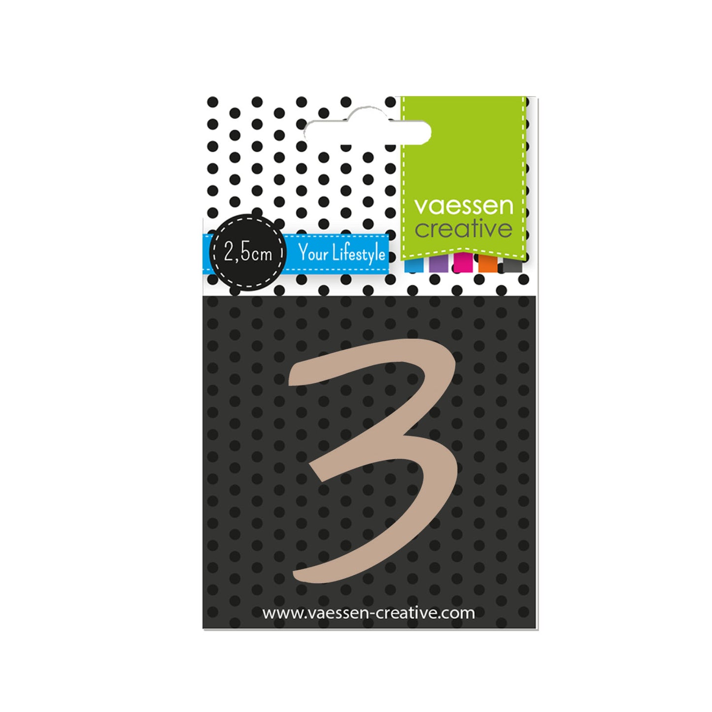 Vaessen creative • numero in legno 3 2,5 cm x 3 mm