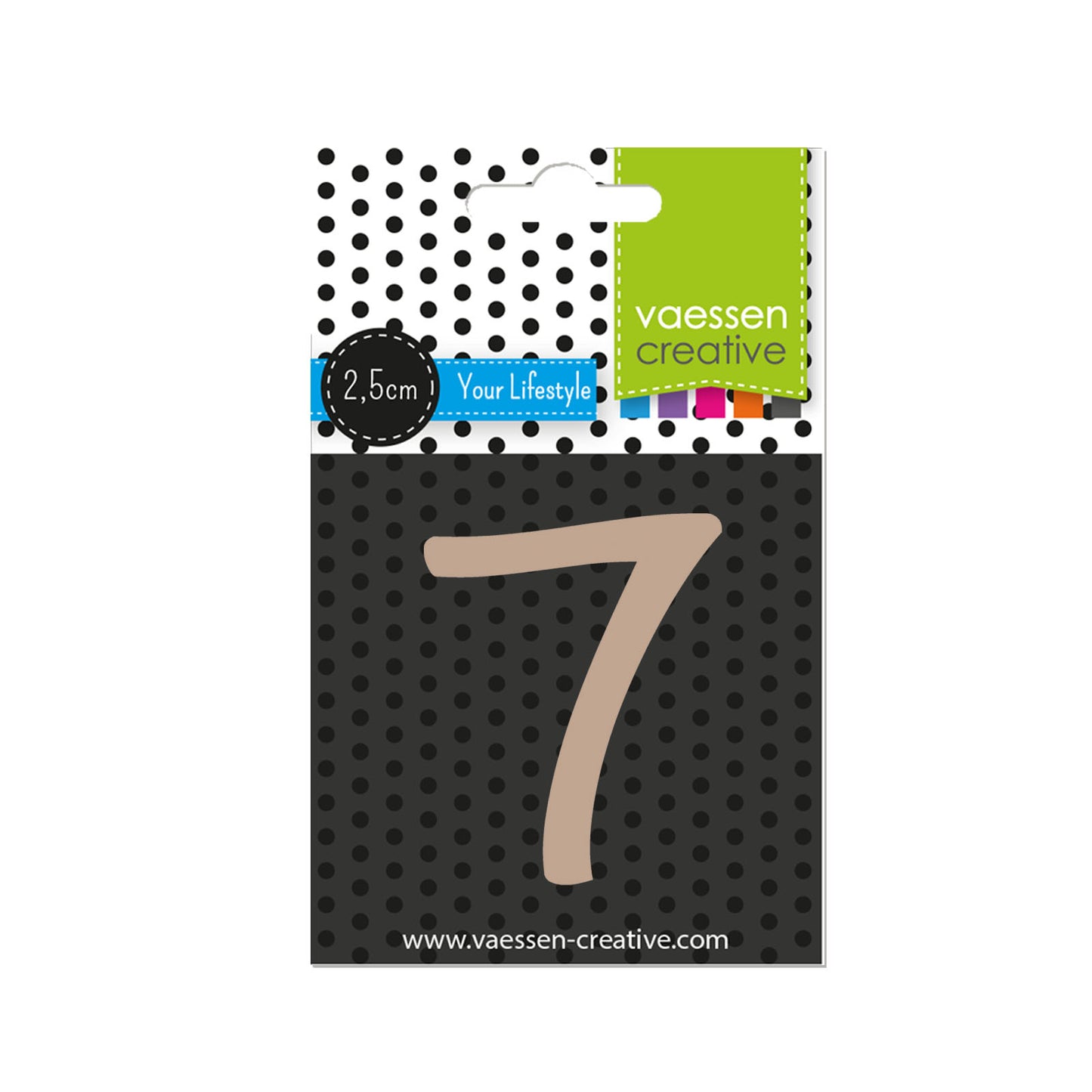 Vaessen creative • numero 7 in legno 2,5 cm x 3 mm