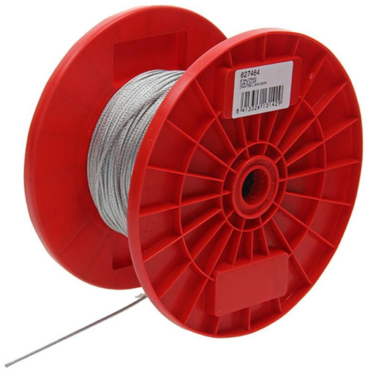 1015566 - cable acero galvanizado 7x7 200m 2mm espesor 40 kg din en 12385-4 | 200 piezas