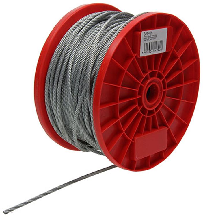 1015568 - cable acero galvanizado 7x7 100m 4mm ancho 160 kg din en 12385-4 | 100 piezas
