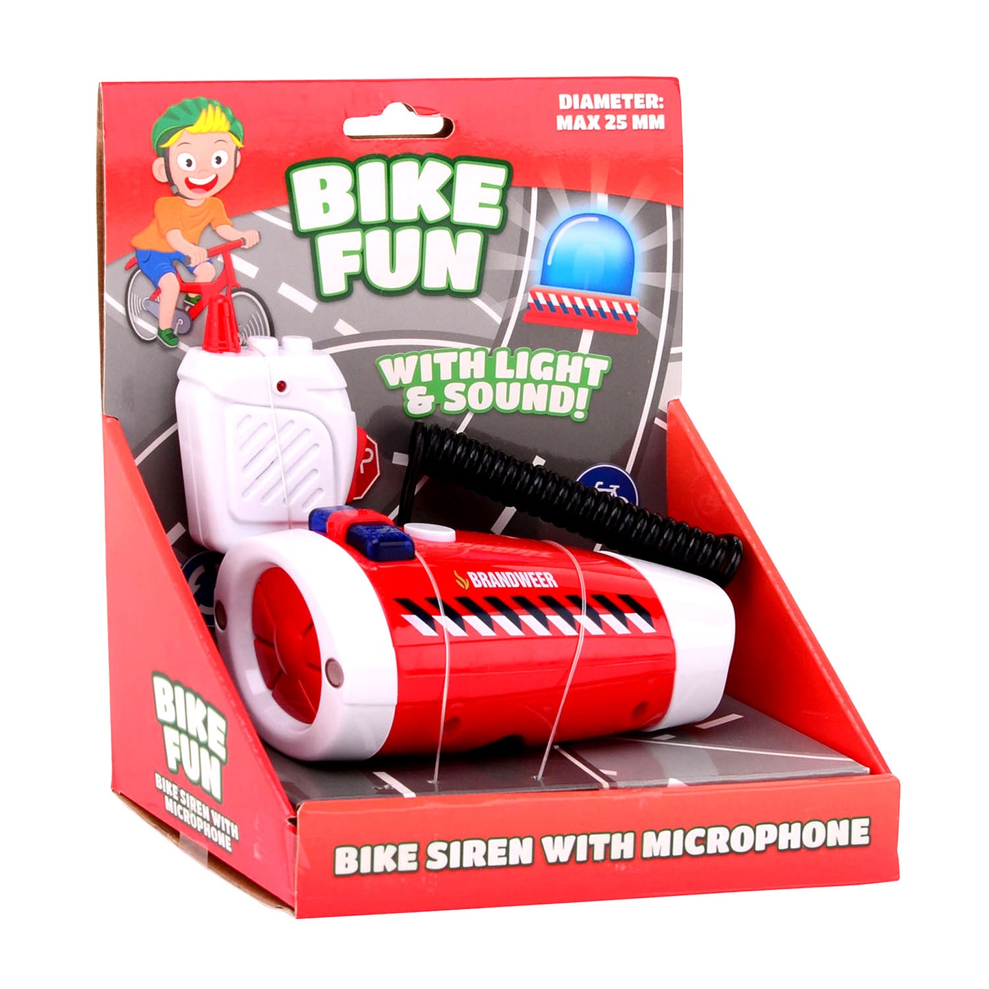Sirena divertimento in bici Brigata di fuoco leggero con microfono