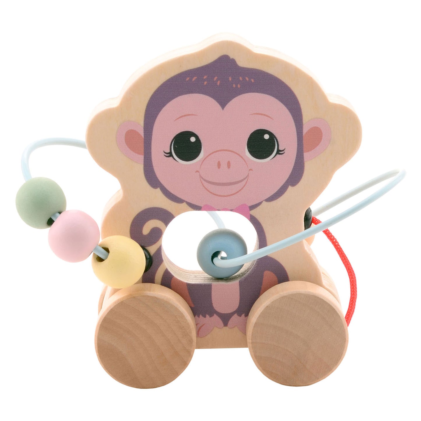 Joueco The Wildies Wooden Animal con perline
