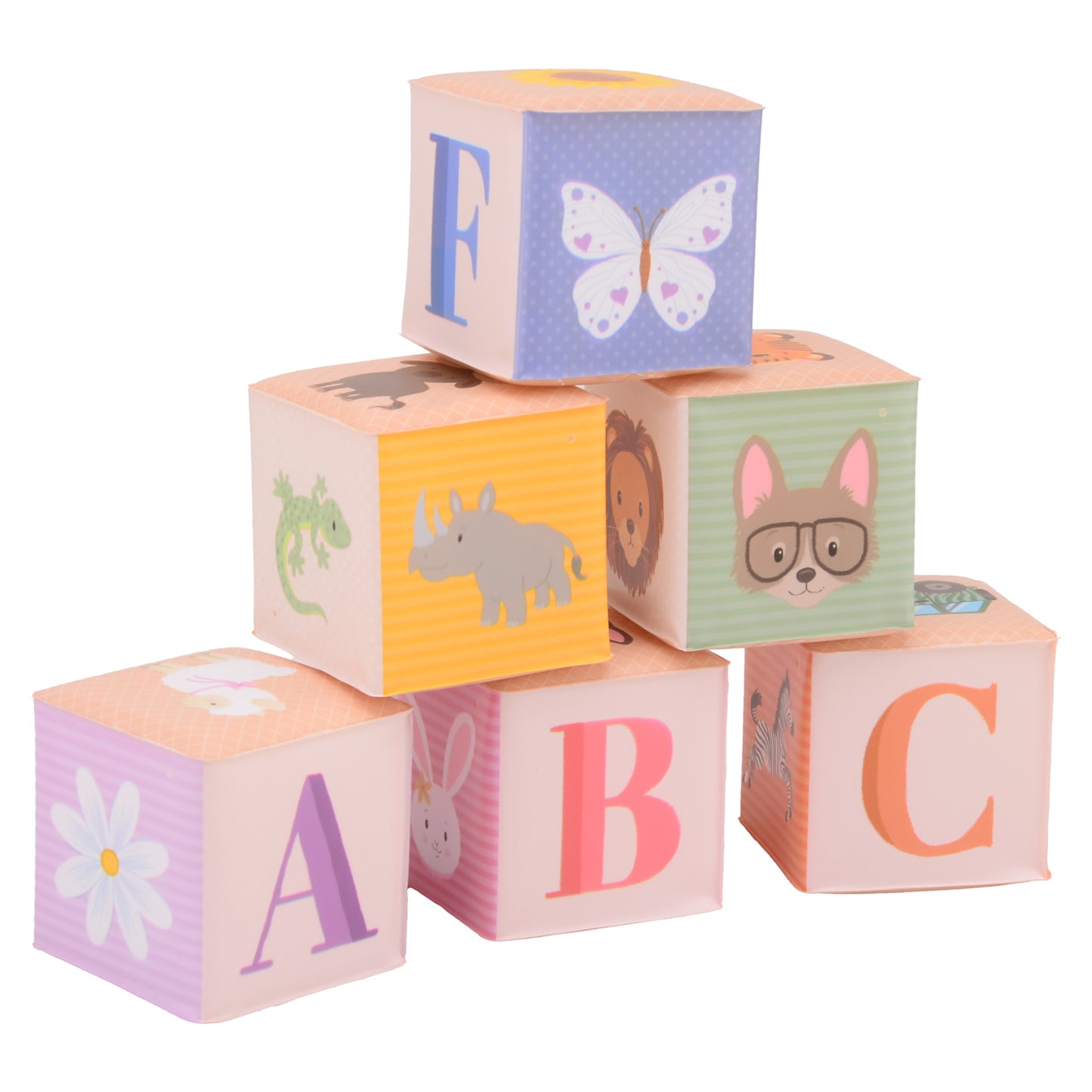 Happy World Soft Bath blocca animali e lettere, 6dlg.