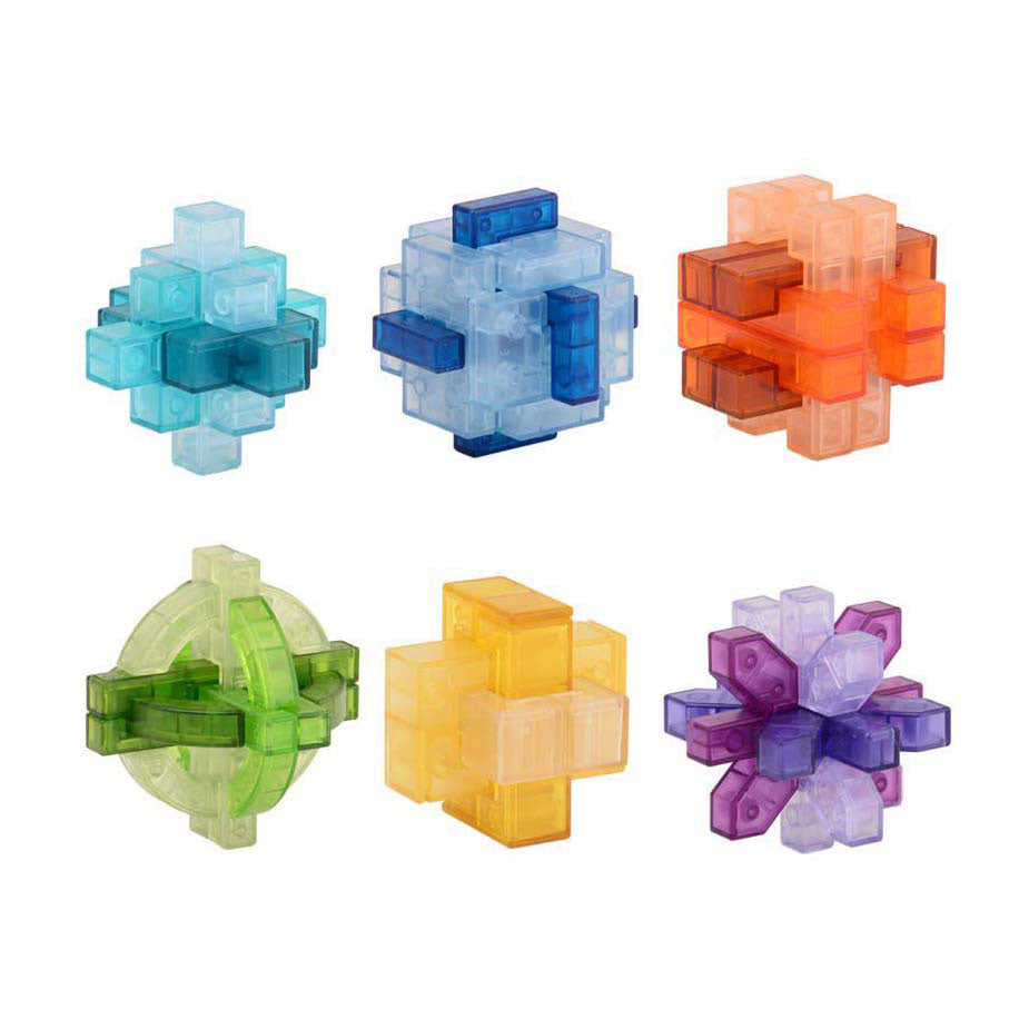 Johntoy rompecabezas cerebral 3D color transparente