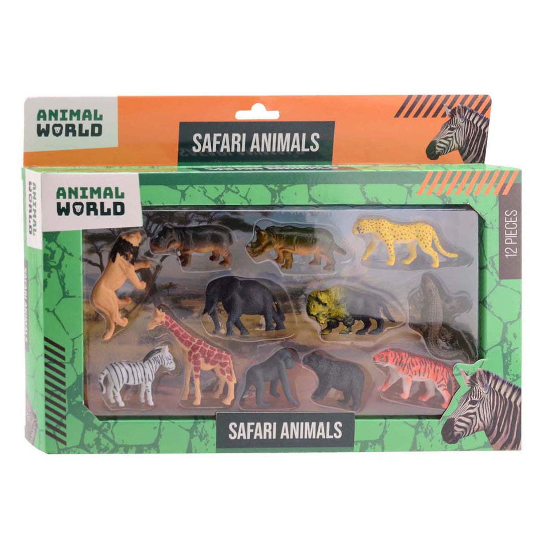 Johntoy juego de animales salvajes 12 piezas en caja