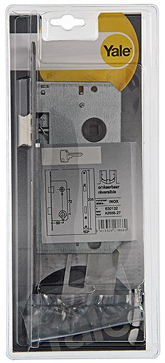 Yale 1019040 - 1 cerradura de embutir doble lr acero inoxidable a2656 50mm | 1 pieza