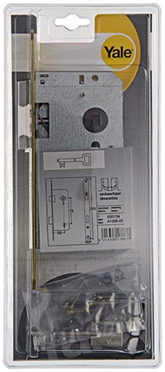 Yale 1019041 - 1 cerradura de embutir doble mess.l r a1356 50mm | 1 pieza
