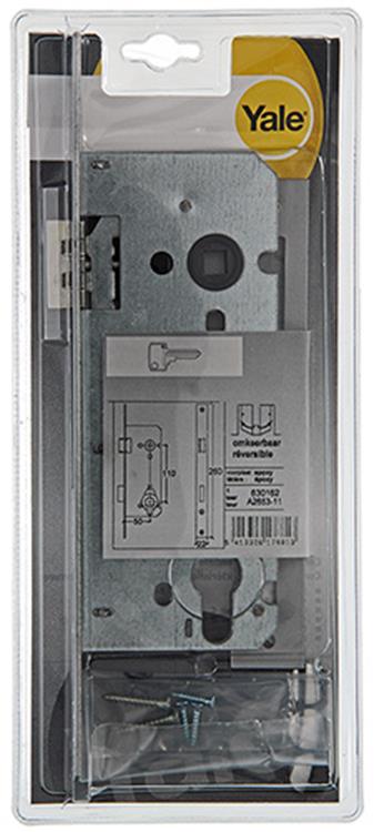 Yale 1019055 - Cerradura de embutir de 1 cilindro doble reversible BA2653 50mm | 1 pieza