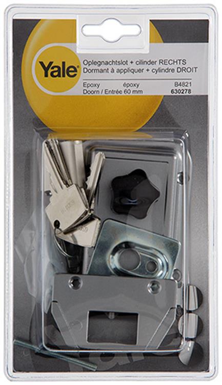 Yale 1019090 - 1 cerrojo de superficie + cilindro r b4821 60mm | 1 pieza