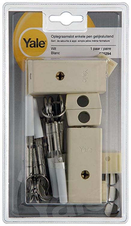 Yale 1019097 - 2 cerraduras de marco de montaje, individuales. pluma, incluso blanca | 1 pieza