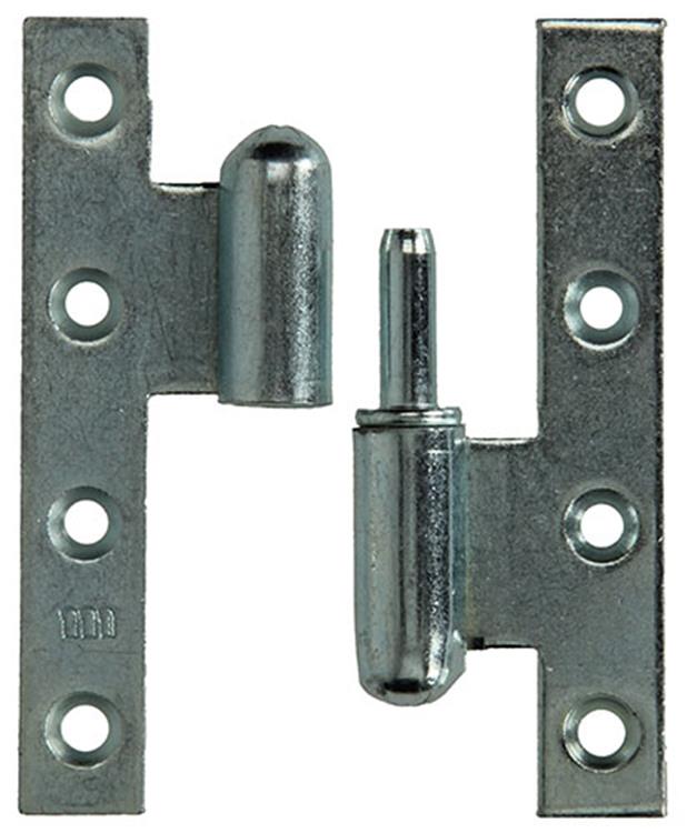 Yale 1019143 - 3 bisagras pesadas chapadas en esquina derecha 110x70mm | 2 piezas