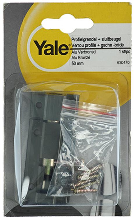 Yale 1019183 - perno de perfil con soporte de bloqueo bruñido 50 mm | 5 piezas