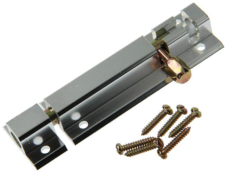 Yale 1019190 - pestillo de perfil con soporte de bloqueo, aluminio f1 80mm | 5 piezas