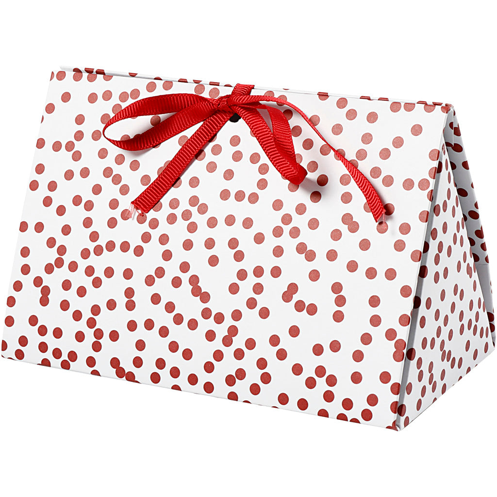 Confezione regalo Vivi Gade, pois, misura 15x7x8 cm, 250 g, rosso, 3 pezzi 1 scatola