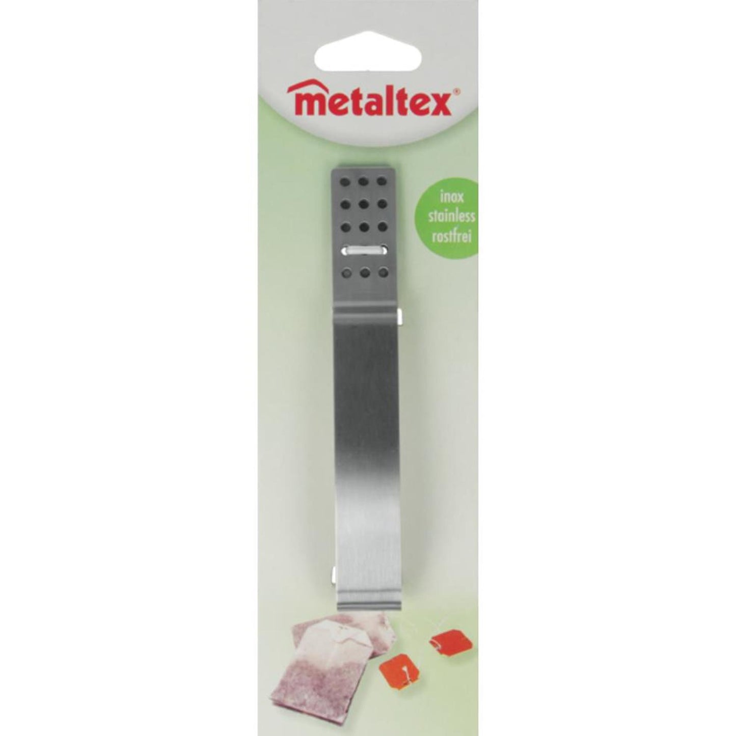 Exprimidor de bolsitas de té Metaltex acero inoxidable
