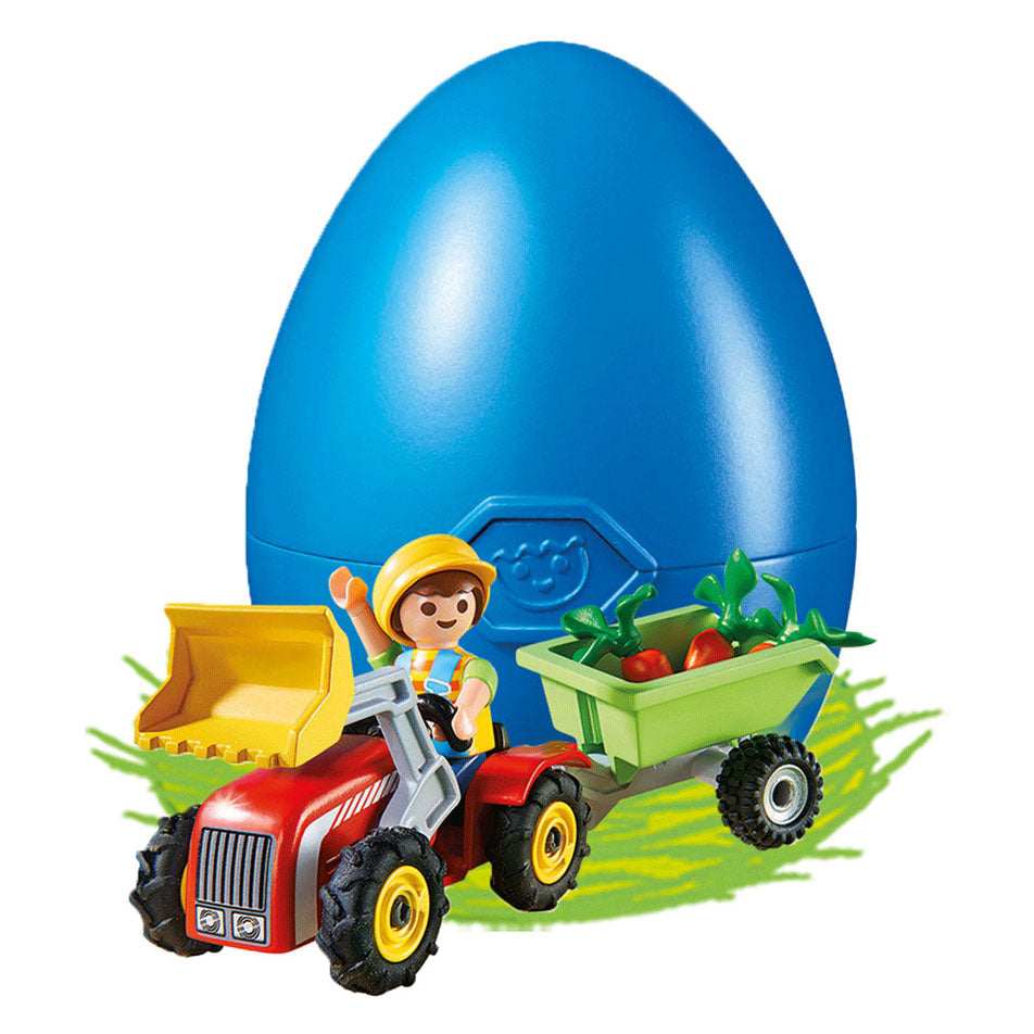 Playmobil Boy con trattore per bambini in EI 4943