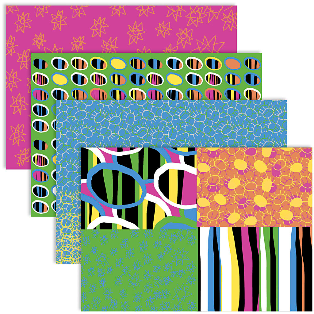 Papel decoupage Vivi gade, hoja 25x35 cm, 17 g, colores alegres, 4x2 hojas 1 caja