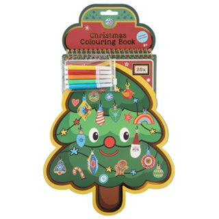 Libro da colorare albero di Natale 20 pagine 30 cm con adesivi | 6 pezzi