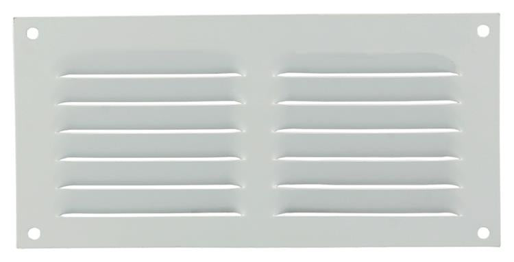 Renson 1015066 - Rejilla de lamas plana aluminio blanco 200x100mm | 10 piezas