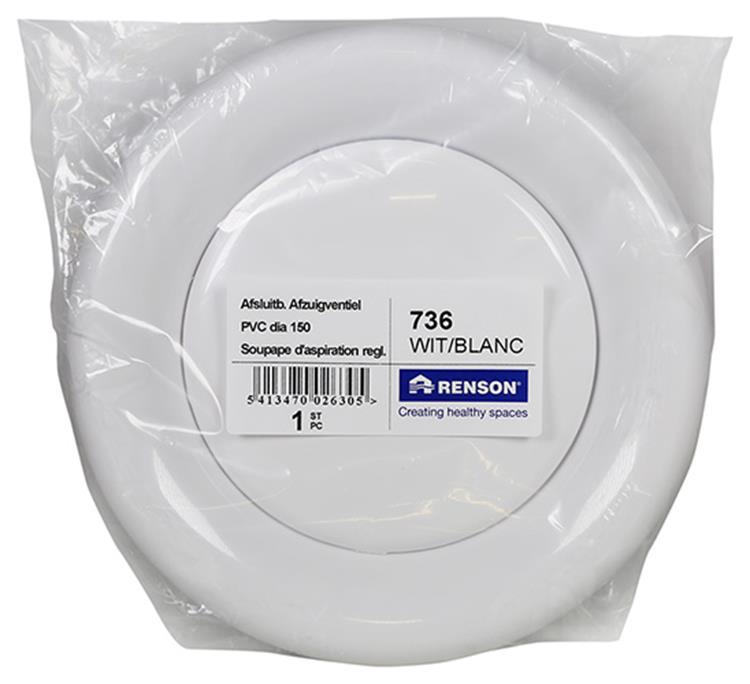 Renson 1006747 - válvula separada PVC736 blanca ø150 | 1 pieza