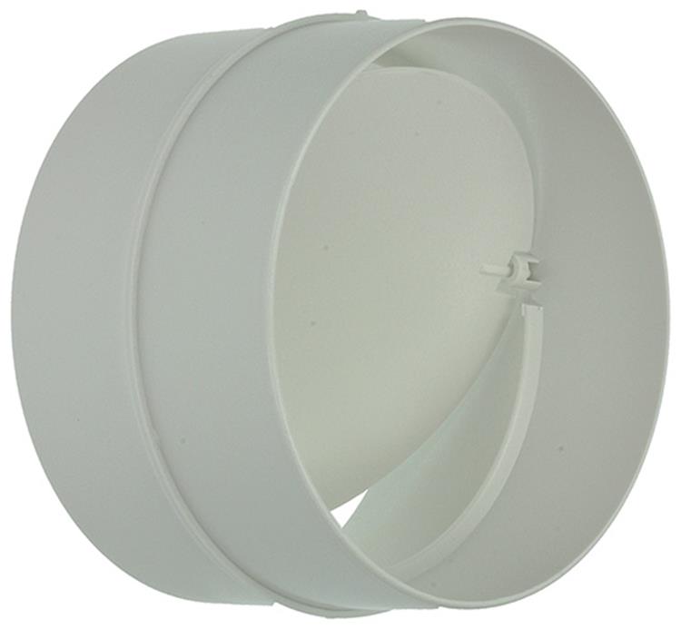 Renson 1006398 - Pieza de conexión PVC + válvula antirretorno 7007 blanco ø 100 | 2 piezas