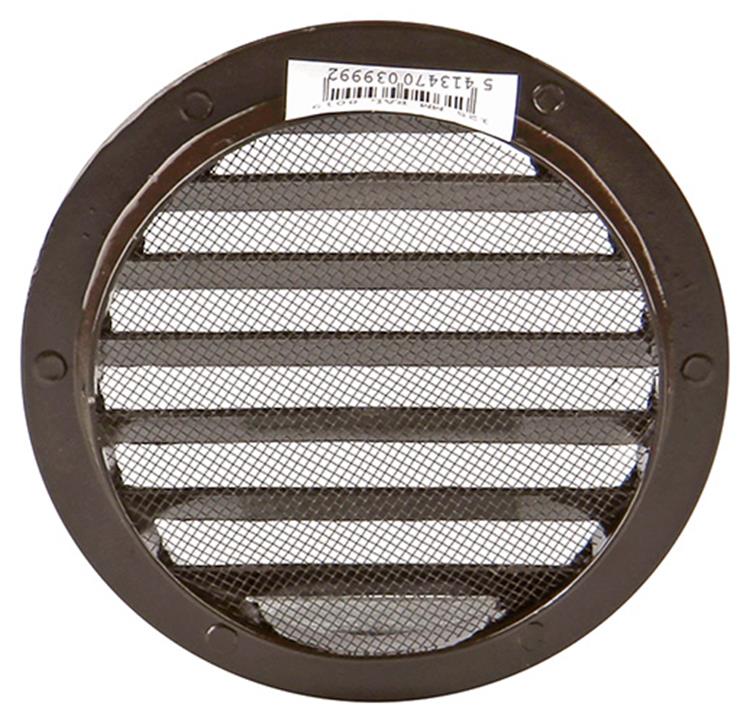 Renson 1006263 - rejilla redonda empotrada 434 r alural 8019 ø 125 | 10 piezas