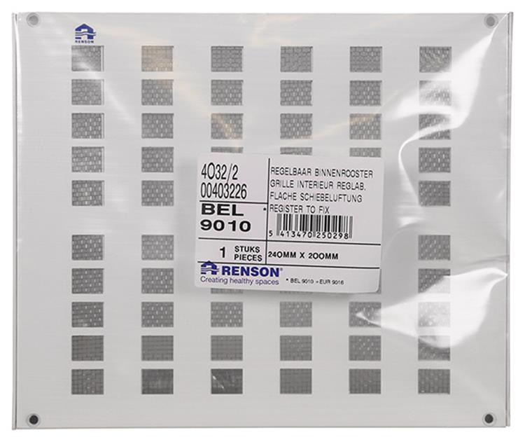 Renson 1006629 - rosa.4032 2 ral 9010 240x200mm | 2 piezas