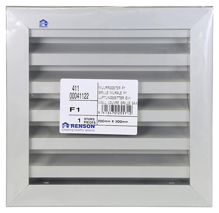 Renson 1013881 - rejilla mural 411 f1 200x200mm | 2 piezas