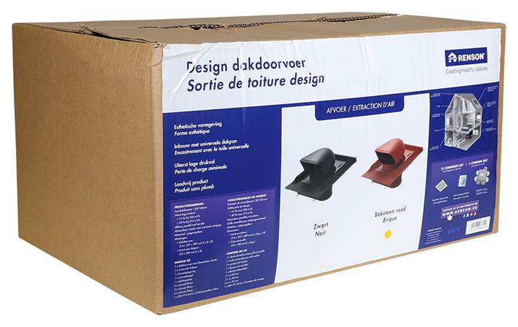 Renson 1048752 - diseño frontal de puerta de techo (rojo ladrillo) | 1 pieza