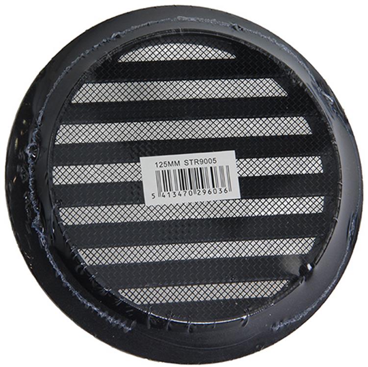 Renson 1057994 - hoja redonda incorporada núm. con malla 434r dia 125 ral 9005 negro | 10 piezas