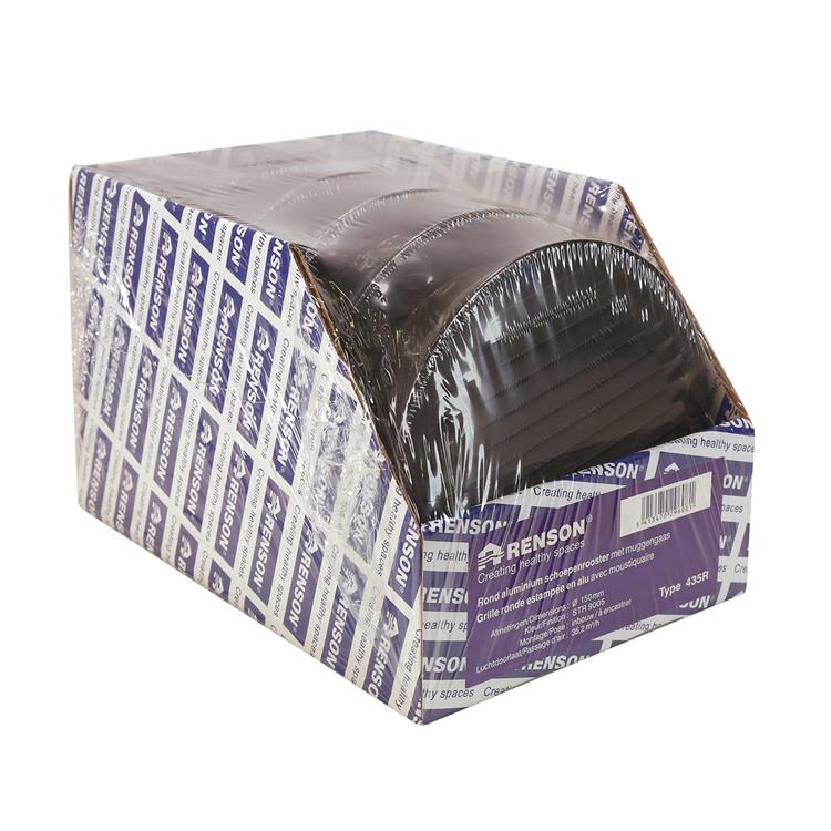 Renson 1057997 - hoja redonda incorporada núm. con malla 435r dia 150 ral 9005 negro | 5 piezas