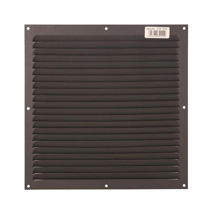 Renson 1062430 - Rejilla de lamas de superficie plana aluminio 436 (300x300) estructura 7016 | 10 piezas