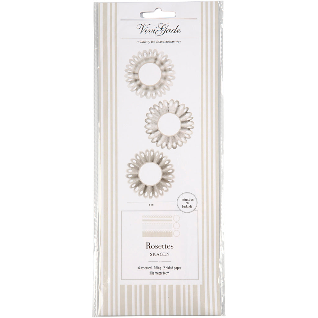 Rosette Vivi Gade, d 8 cm, 160 g, 6 pezzi, 1 scatola