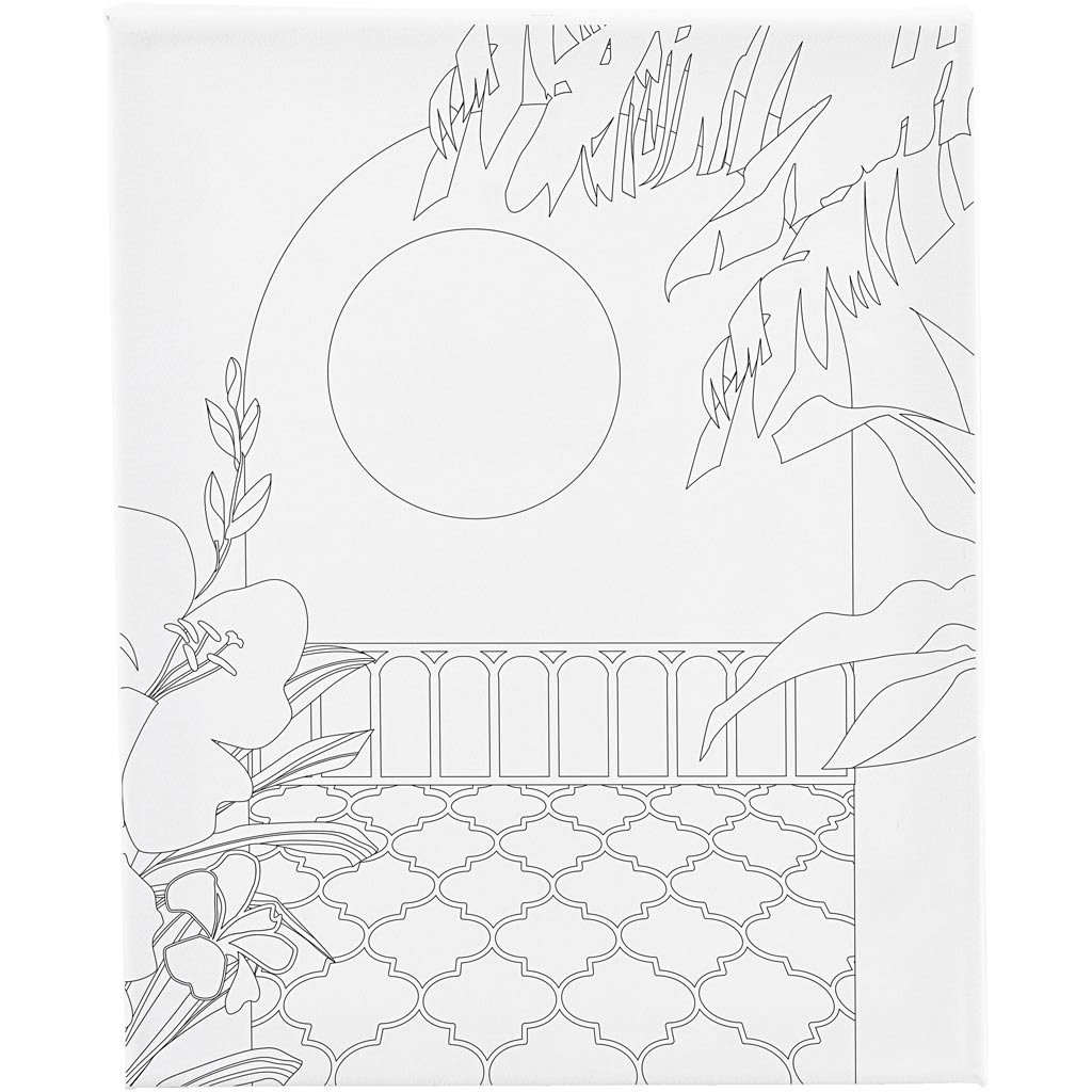 Quadro su tela Creativ Company con stampa, balcone soleggiato, d: 1,6 cm, misura 24x30 cm, 360 g, 1 pezzo