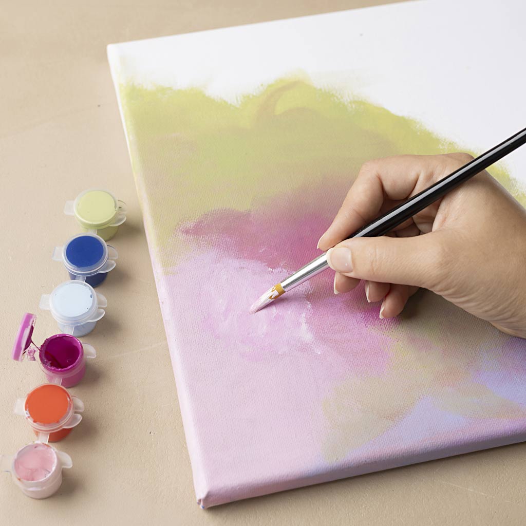 Tela con telaio Creative Company, misura 15,8x15,8 cm, 280 g, bianco, 10 pezzi 1 scatola