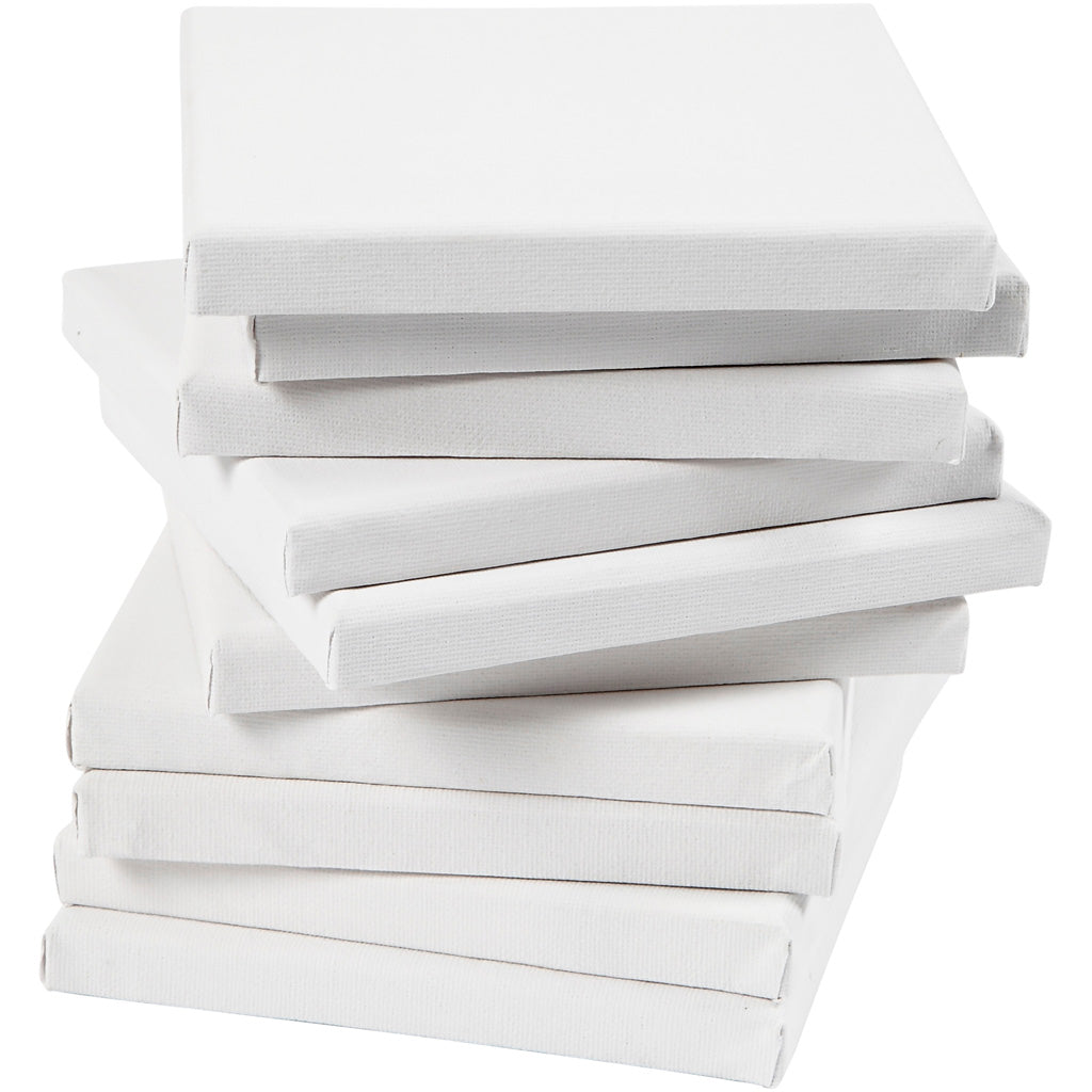 Tela intelaiata Creativ company, d: 1,6 cm, misura 20x20 cm, 280 g, bianco, 80 pezzi 1 scatola
