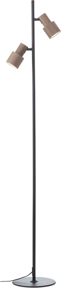Brilliant cadice - lampada da terra - led 2xgu10 escl. - bronzo - nero